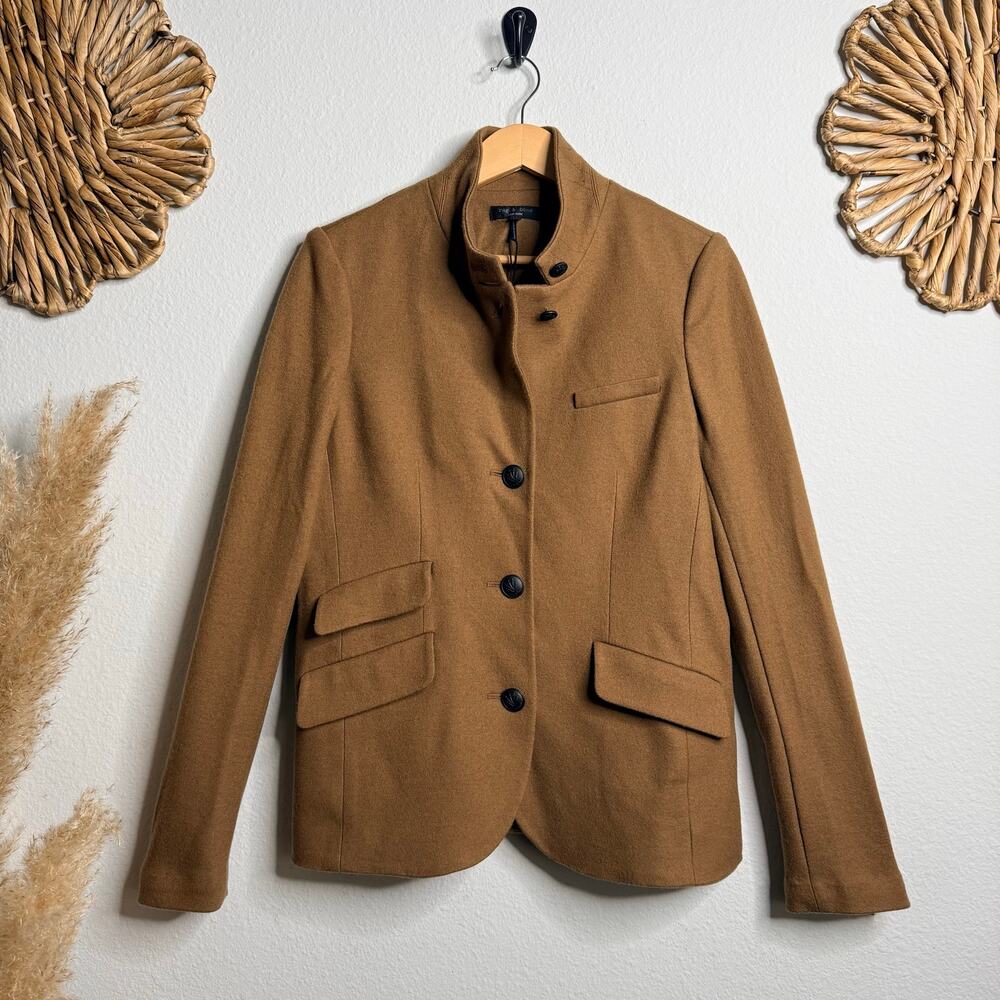 Rag & Bone Slade Wool Blazer 100% wool tailored Japanese Wool jacket Camel - Picture 3 of 13